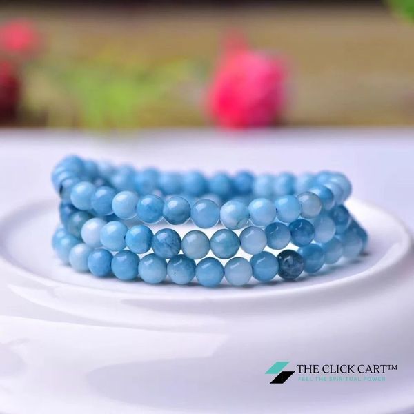 TCC™ Natural Aqua Marine Triple Fold Bracelet